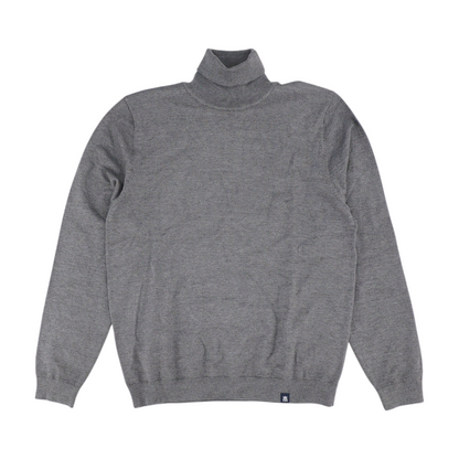 Gray Solid Pullover Sweater