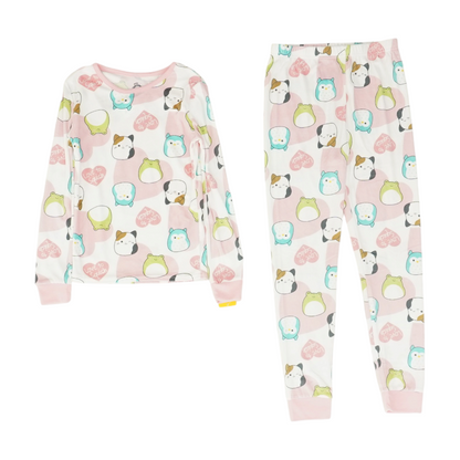 White Graphic Pajama Set