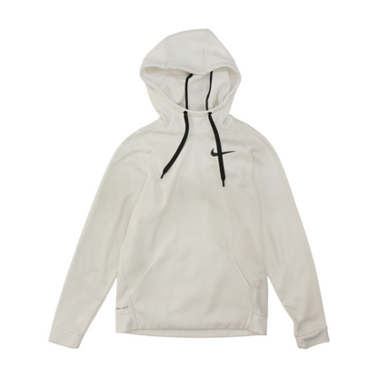 White Solid Hoodie Pullover