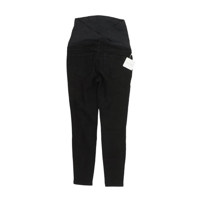 Black Solid Skinny Leg Jeans