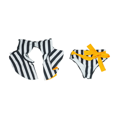 Black Striped Two-Piece