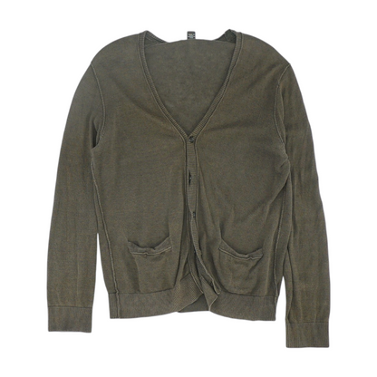 Olive Solid Cardigan Sweater