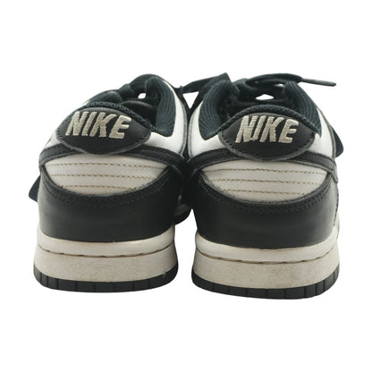 Dunk Low Black Leather Athletic Shoes
