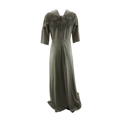 Gray Solid Maxi Dress
