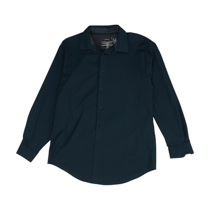 Black Solid Long Sleeve Button Down