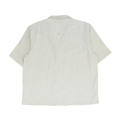 Tan Solid Short Sleeve Button Down