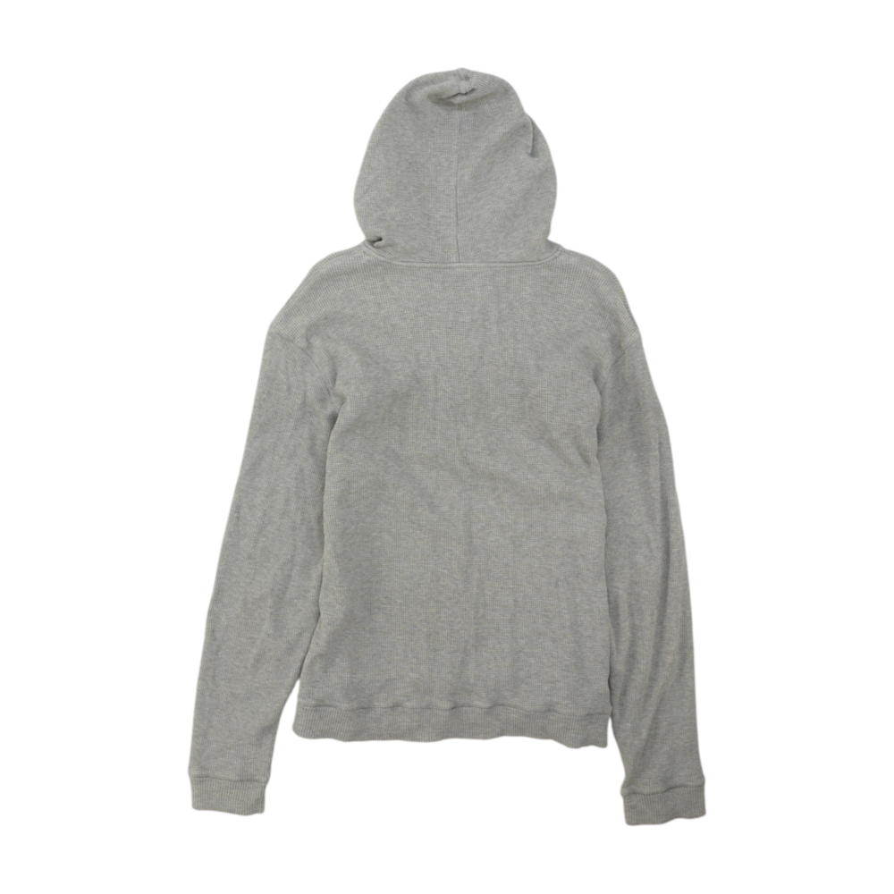 Gray Solid Hoodie Pullover