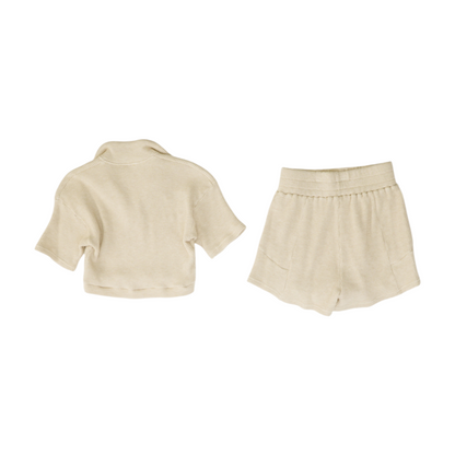 Beige Solid Active Set