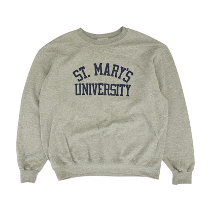 Gray Solid Sweatshirt Pullover