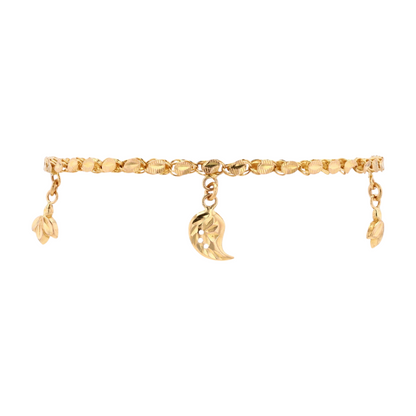 21K Yellow Gold Charm Bracelet