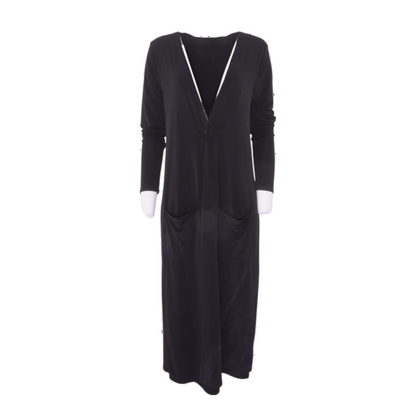 Black Solid Pant Set