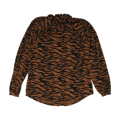 Brown Animal Print Button Down