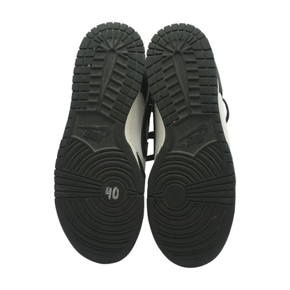 Dunk Low Retro Black Leather Low Top Athletic Shoes