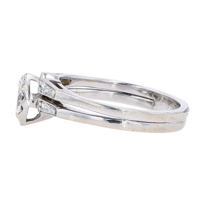 3/8 ctw 14K White Gold Diamond Engagement Ring