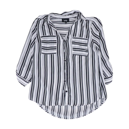 Black Striped Button Down