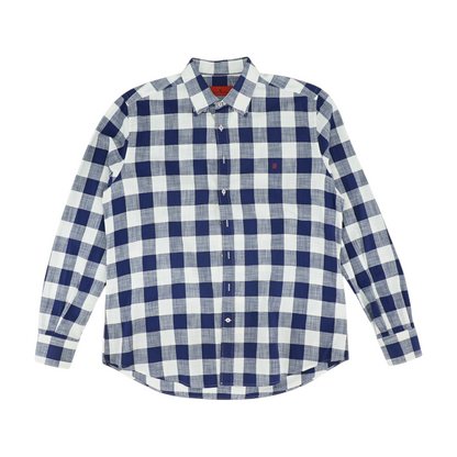 Blue Check Long Sleeve Button Down
