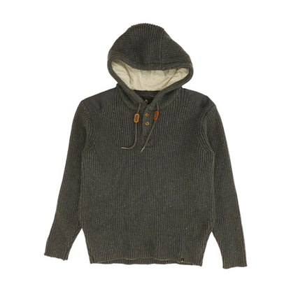 Gray Solid Pullover Sweater