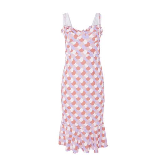 Multi Polka Dot Midi Dress