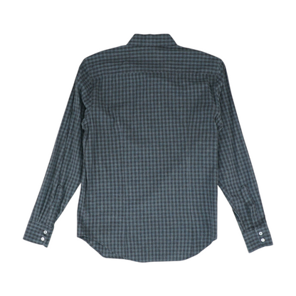 Gray Check Long Sleeve Button Down