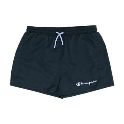 Black Solid Active Shorts