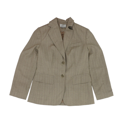 Beige Striped Blazer
