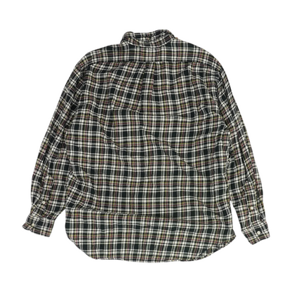 Black Plaid Flannel Button Down