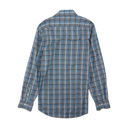 Blue Plaid Long Sleeve Button Down