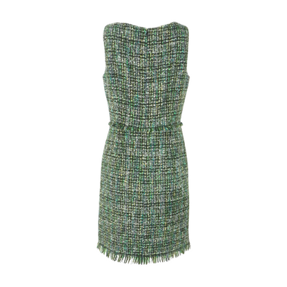 Green Abstract Skirt Suit Set
