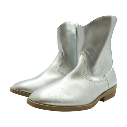 Silver Boots Shoes