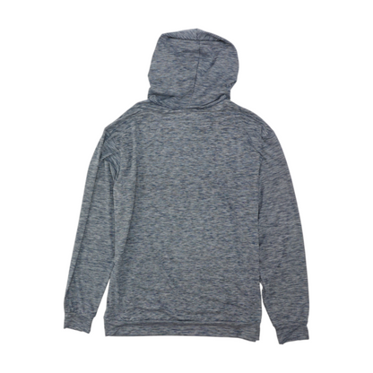 Blue Solid Hoodie Pullover