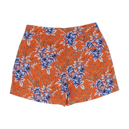 Orange Floral Shorts