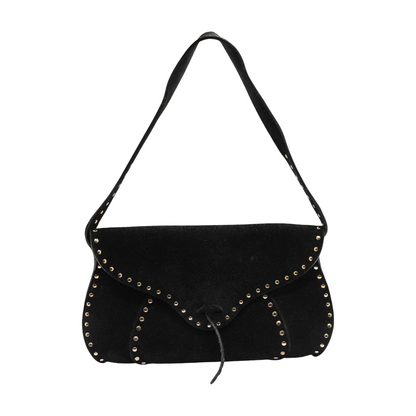 Studded Poulbot Suede Mini Bag