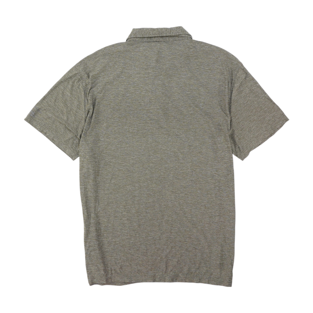 Gray Solid Short Sleeve Polo