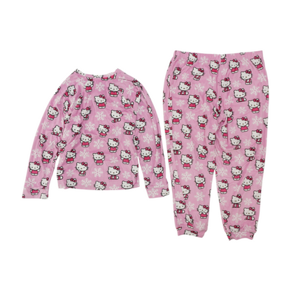 Pink Print Pajama Set