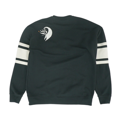 Black Color Block Sweatshirt Pullover