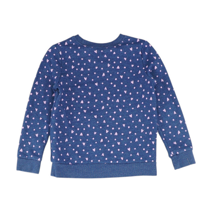 Navy Polka Dot Sweatshirt Pullover