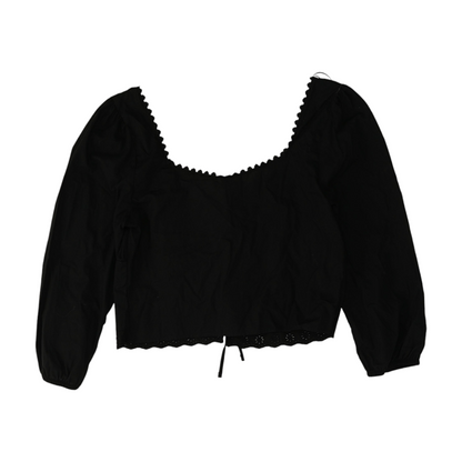 Black Cropped Blouse