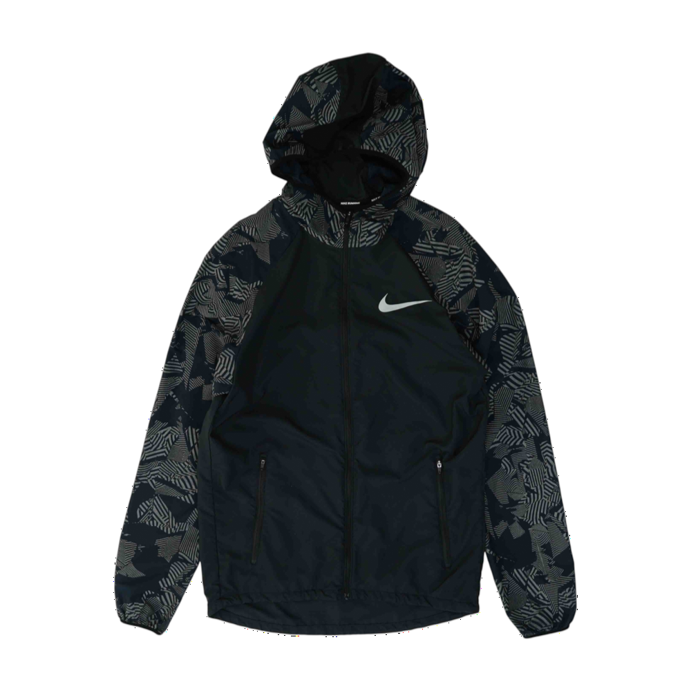 Black Print Active Jacket