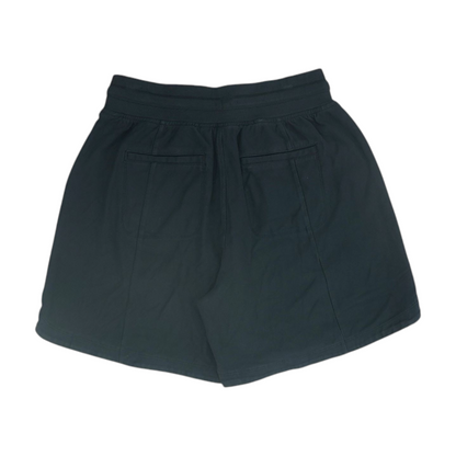 Black Solid Knit Shorts
