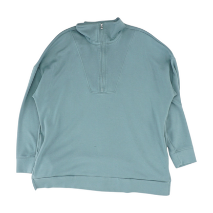 Green Solid 1/4 Zip Pullover