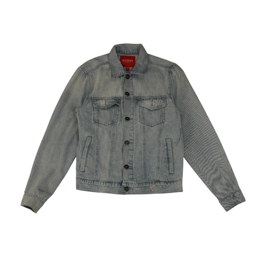 Blue Solid Denim Jacket