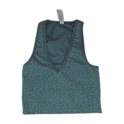 Blue Animal Print Sports Bra