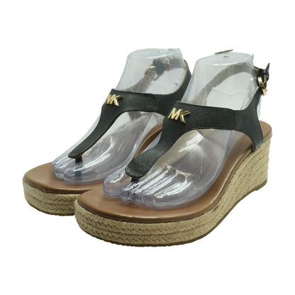 Black Wedged Sandals
