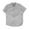 Gray Striped Short Sleeve Button Down
