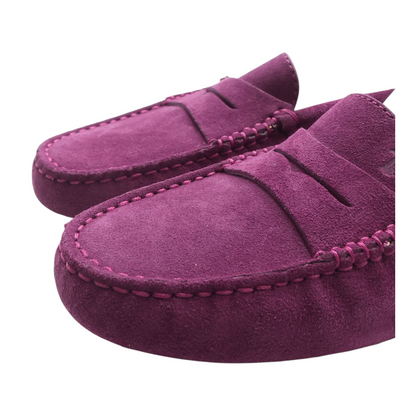 Purple Gommino Loafers in Suede