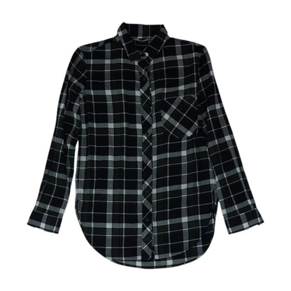 Black Plaid Button Down