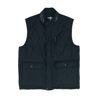 Black Geometric Active Vest