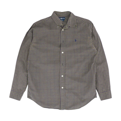 Multi Plaid Long Sleeve Button Down