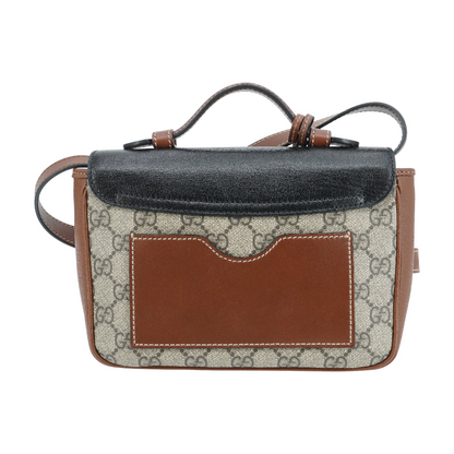 Mini Padlock Flap Pocket Shoulder Bag in GG Supreme