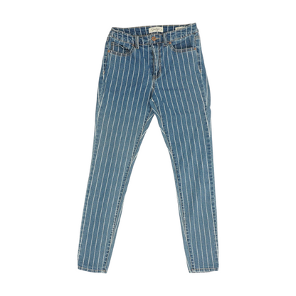 Blue Striped Skinny Jeans
